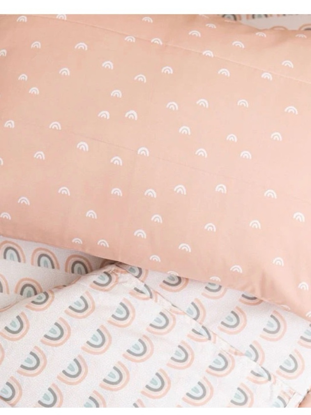 Toddler zippered bedding (new) boho Rainbow